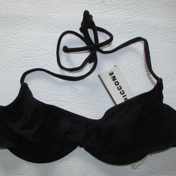 Robin Piccone Black High Cut Leg Bikini - Sz S - NEW - Picture 4 of 9